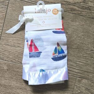 Brand New Lulujo Sailboat Security Blankets